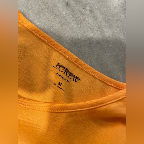 NWOT J. Crew Size M Perfect Fit Tee Shirt Short Sleeve Cotton Crew Orange - Picture 10 of 11